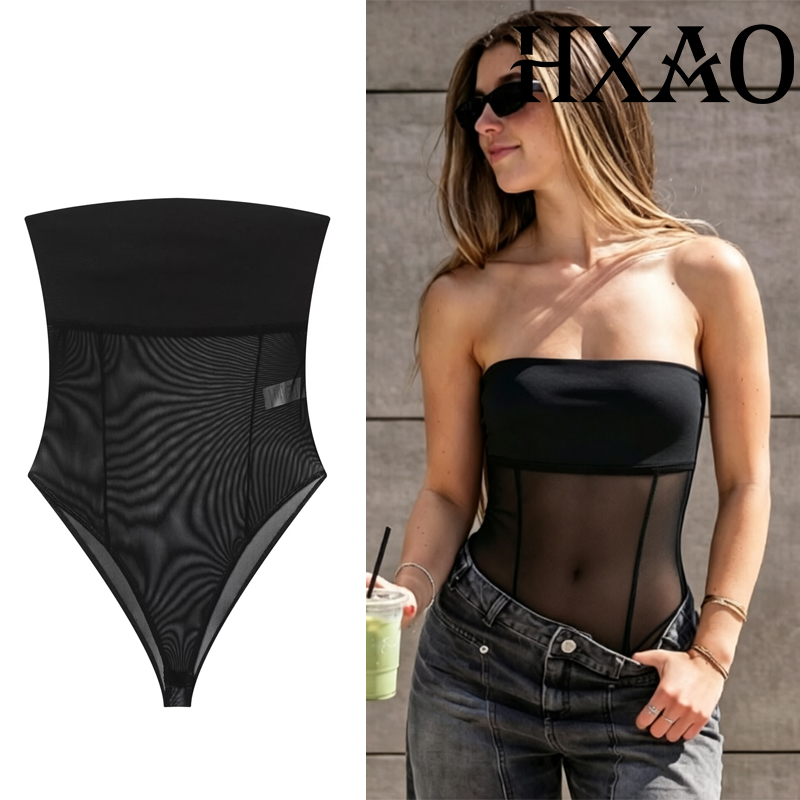 Strapless Bra Backless - Body de Tule HXAO para Mulheres,