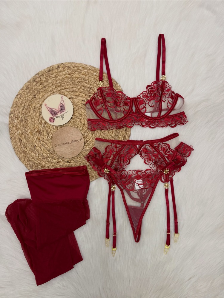Conjunto de Lingerie Feminina  - Garter Belt Set avaliação e preço